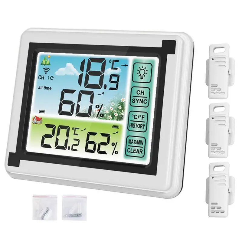 

Indoor Outdoor Thermometer Wireless Temperature Humidity Monitor Digital Wireless Outdoor Thermometer Humidity Hygrometer