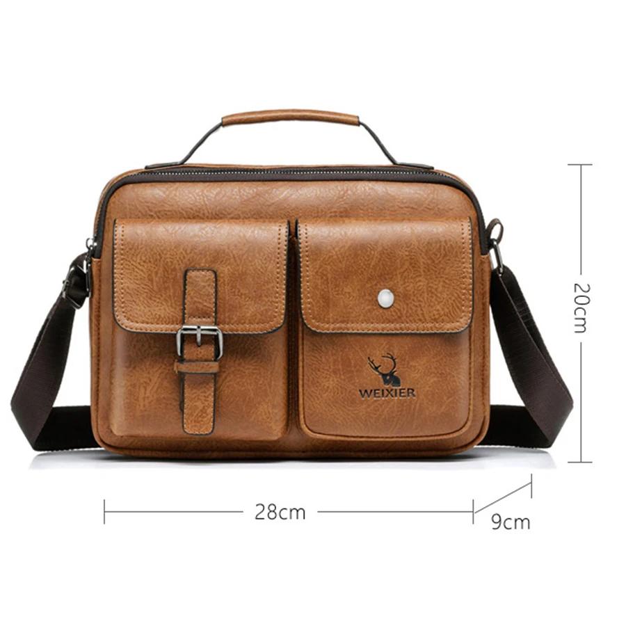 PU Leather Bag Men's Handbag Vintage Messenger Bag Men Shoulder Bags Male Briefcase Bag Casual tote bag Handbags for men