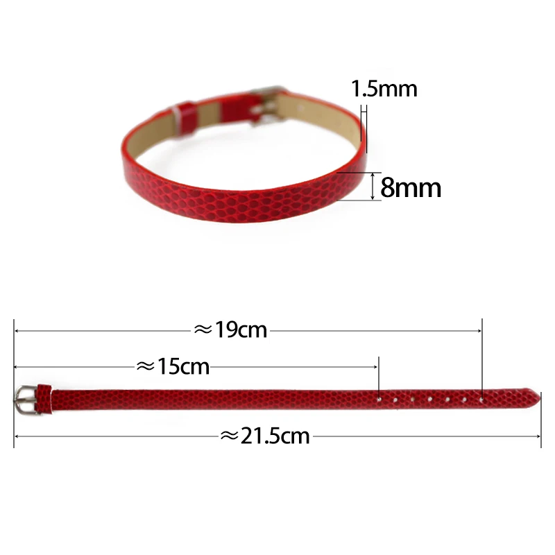 10 шт./лот 8 мм браслет из змеиной кожи для женщин искусственной подвеска с буквами