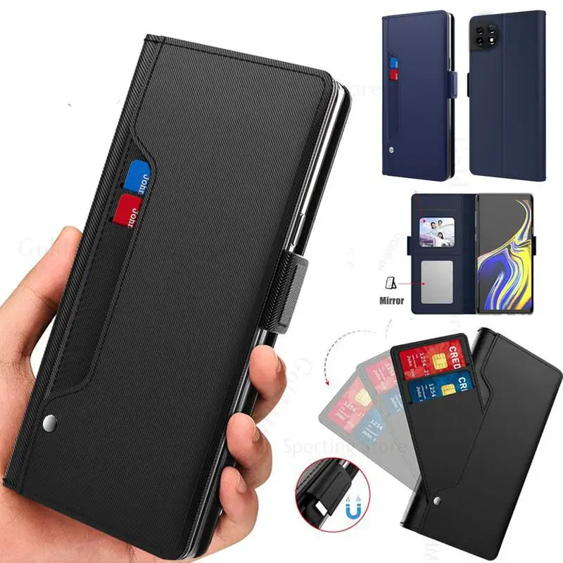 

Funda For OnePlus 11 10T 10 Pro Magnetic Flip Leather Phone Case For Oneplus Ace Pro 9RT 8T 7 Card Wallet Mirror Kickstand Cover