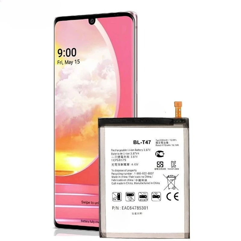 Новый высококачественный аккумулятор BL-T47 3,87 В 4300 мАч для LG VELVET 5GLM-G900NLM-G900EMLM-G900, сменный аккумулятор + инструменты (art.: 3920d44bcd824) - 3920d44bcd824