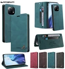 Магнитный кожаный чехол-книжка для XiaoMi 11 10T Poco X3 NFC GT M3 F3 RedMi Note11 Pro Note10 Note8 10 9A 9C 9T