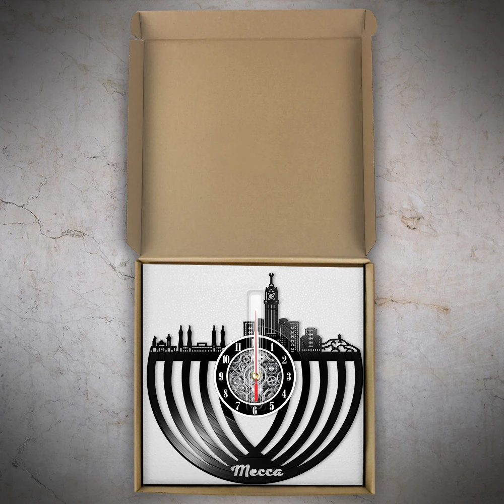 Музыкальный альбом в стиле ретро мечети настенные часы с виниловой пластиной