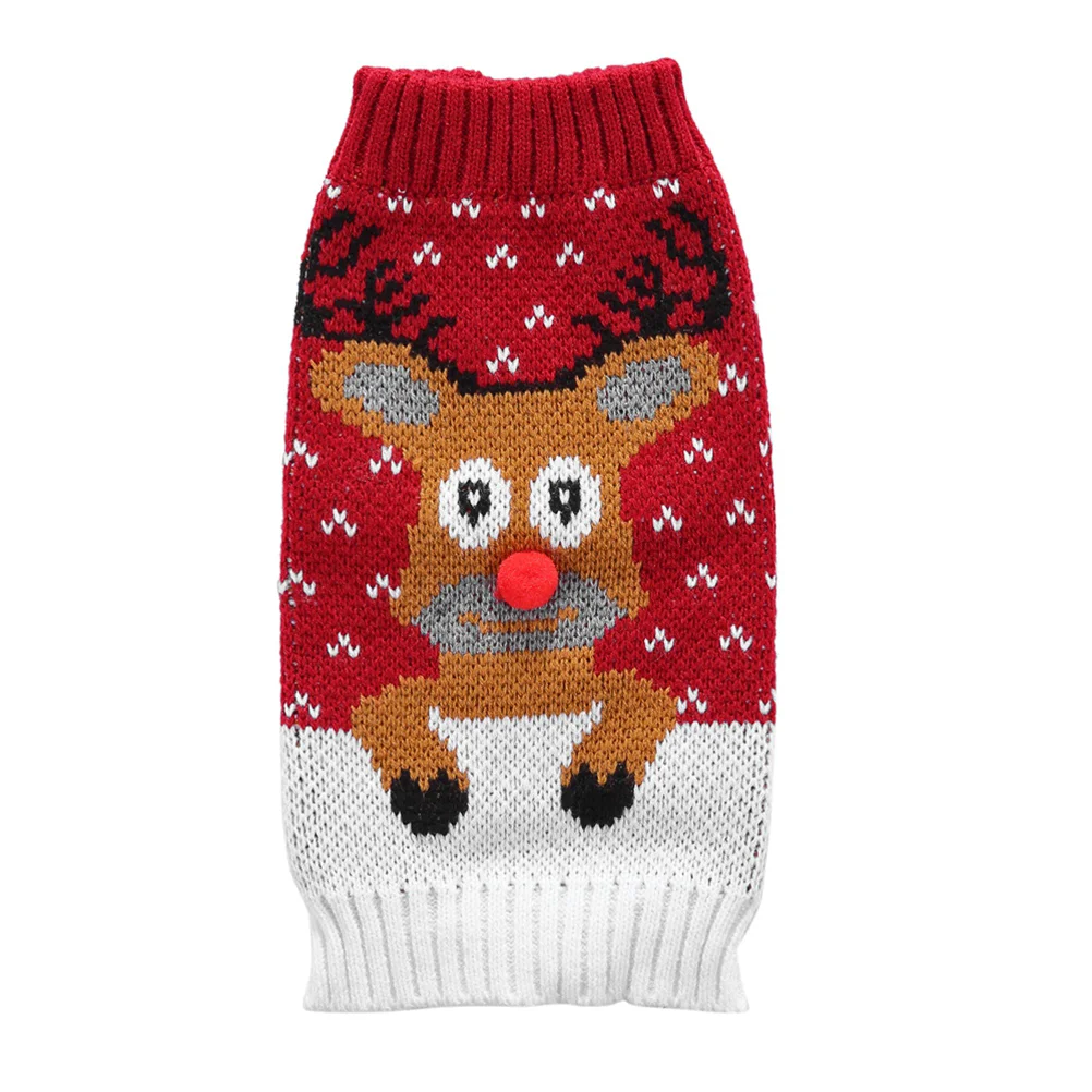 

Dog Sweater Pet Party Clothes Small Christmas Cloth Costume Dogssweaters Cat Reindeer Puppy Cute Costumes Warm