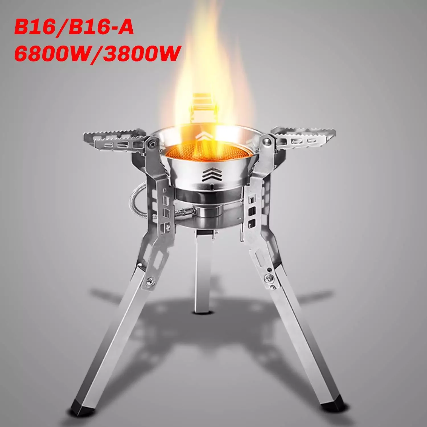 

Улучшенная газовая плита B16 Pro 6800 Вт, горелка для кемпинга с сильным огнем