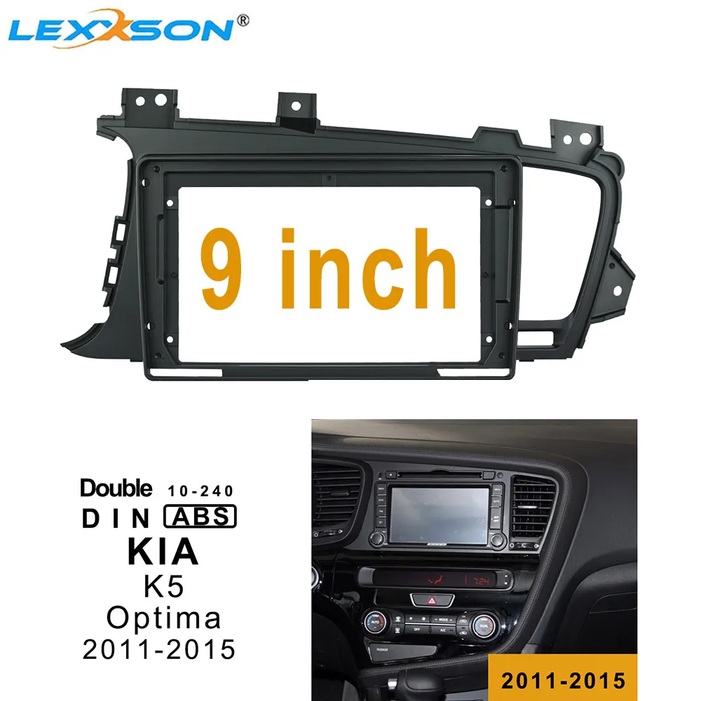 9 Inch Car Fascia For KIA K5 Optima 2011-2015 Dash Installation Trim Refitting Facia Adaptor Panel Kit Radio CD DVD Bezel Frame