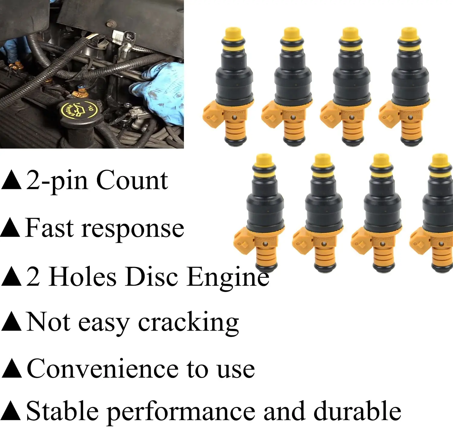 STPAT 8 Fuel Injectors 0280150943 0280150939 0280150909 For Fo-rd 4.6 5.0 5.4 5.8 F-Series E-Series Bronco Lin-coln and Mer-cury
