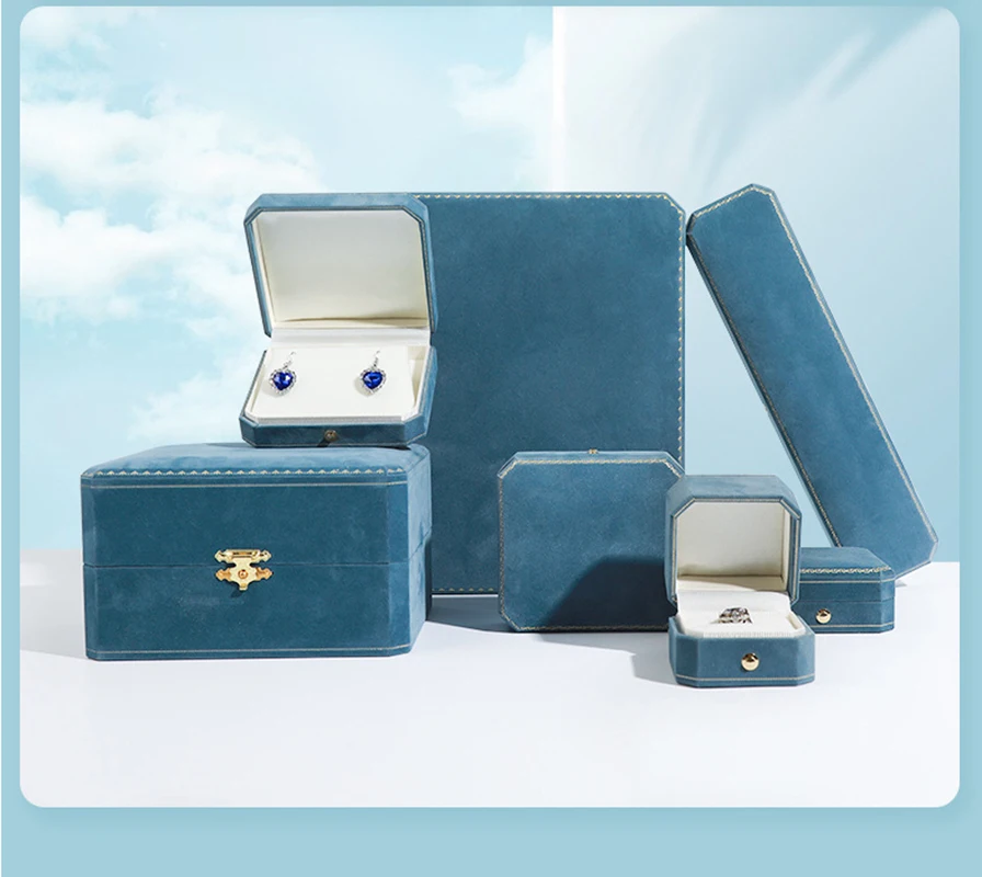 For Women Vintage Solid Necklace Earrings Rings Peckage Cases Jewelry Display Holder