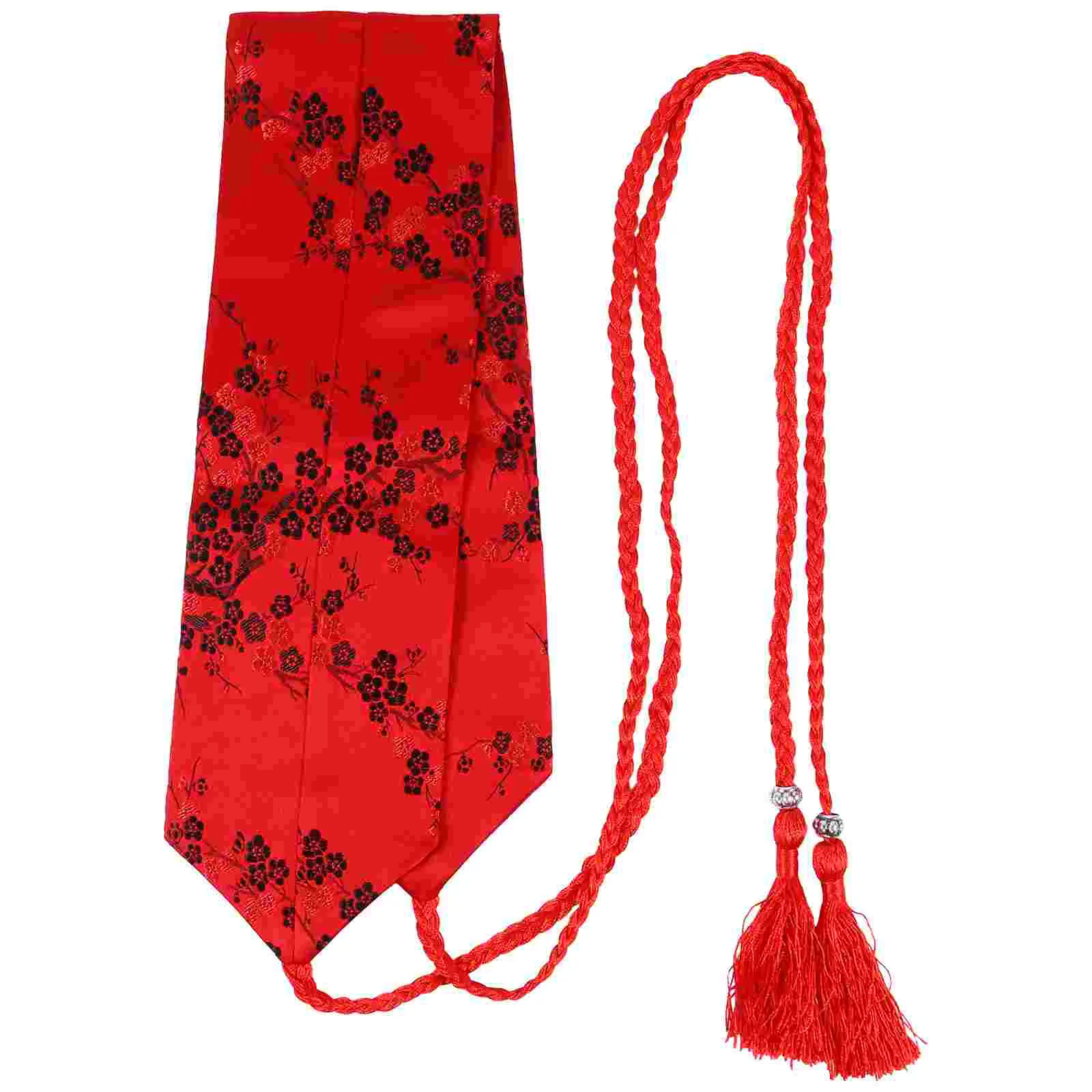 

Waist Belts Women Dresses Fringe Kimono Robe Accessories Chinese Style Decorate Girdle