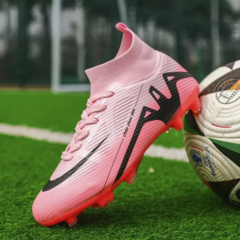 Professional Men Soccer Shoes Society Cleats Original Football Boots Ankle Non Slip Fast Field Indoor Sneakers