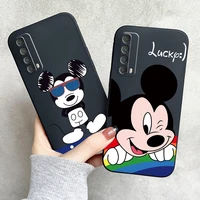disney mickey minnie mouse phone case for huawei p smart z 2019 2021 p20 p20 lite pro p30 lite pro p40 p40 lite 5g soft back