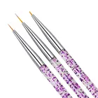 3 шт.компл. ручка для ногтей, линейная сетка, полоски, живопись, кисть для линии ногтей, рисование, точечная ручка для ногтей, ручка для самостоятельного маникюра, ручка для резьбы, инструменты для творчества