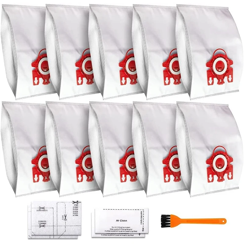 

10 PCS Replacement Compatible Airclean 3D Efficiency Dust Bag For Miele FJM,Compactc2,S241-256I,S290,S300I,S578,S700,S4