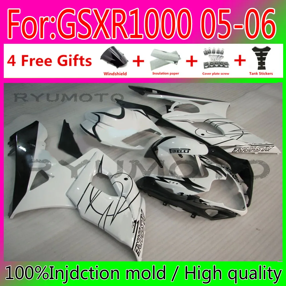 

Motorcycles Bodywork ABS Fairing Kit For Suzuki GSXR1000 2005 2006 K5 GSXR 1000 05 Plastic Fairings