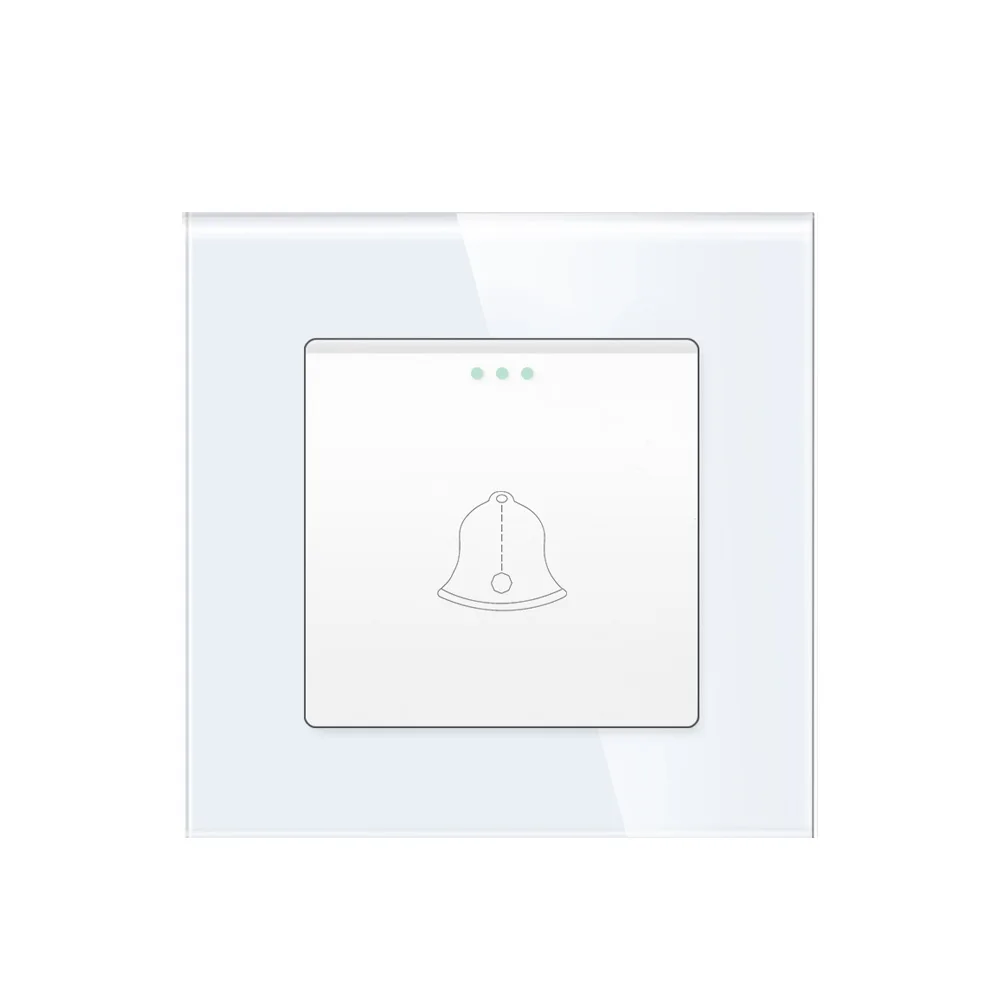 

TAWOIA обычный дверной звонок, кнопочный переключатель, стандарт ЕС, хрустальное стекло, дверной звонок, 86*86 мм, обустройство дома