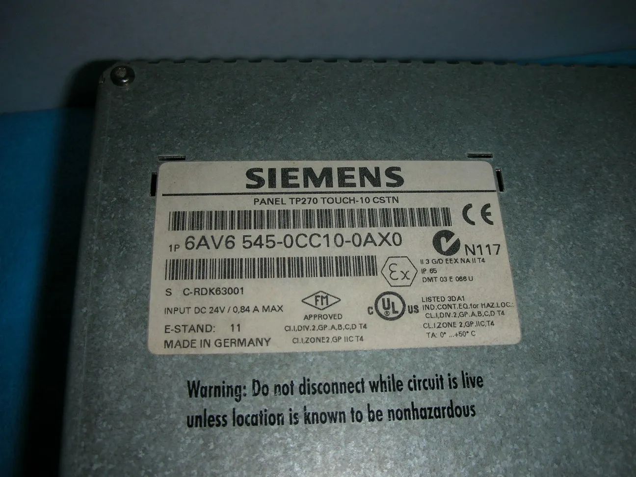6 Av6545 CC10 0-0 Аксе0 TP270-10 # 2