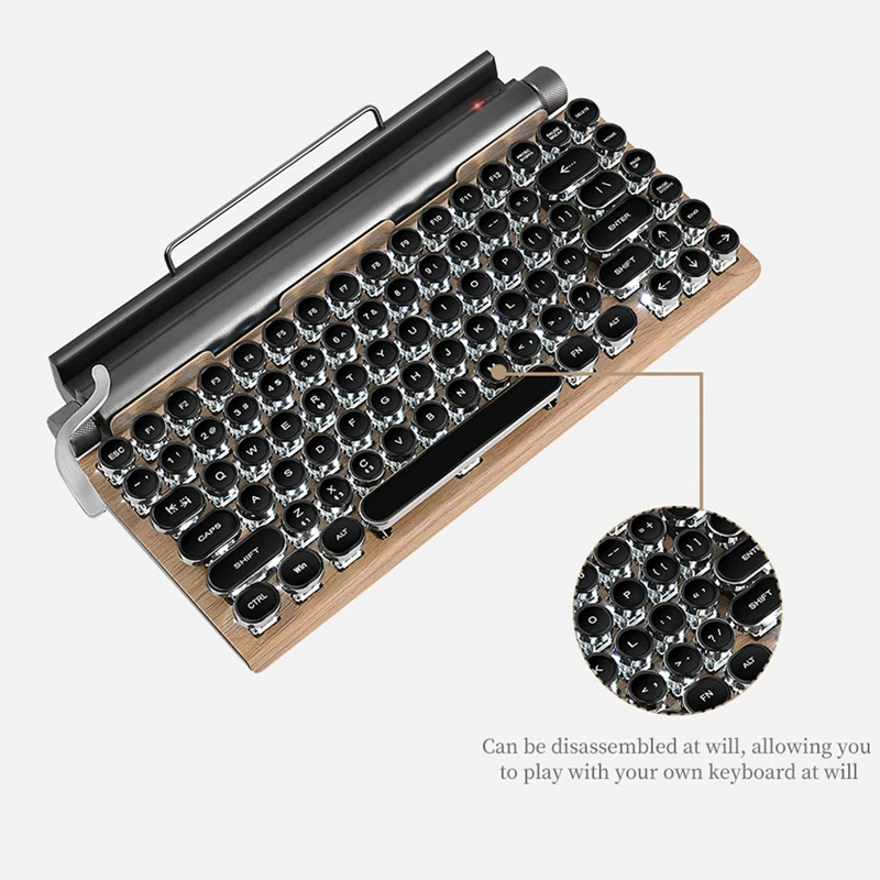 Игровая клавиатура в стиле ретро беспроводная Bluetooth-клавиатура с 83 клавишами USB