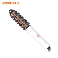 sonofly yueli mini hair curler electric straightener hair curling stick fluffy women comb essential oil coated panel hs 532