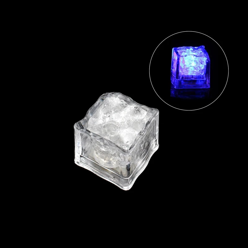 

Simulation LED Ice Cube Model Light Up Flash Ice Rock Party Props Indoor Scene Atmosphere Creative Novelty Drink Decors 2022 New