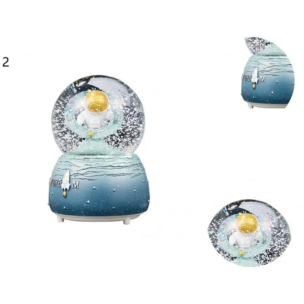 

Snow Box Useful Glowing Crafts Delicate Crystal Space Astronaut Crystal Ball for Gifts Crystal Snow Globe Water Globe