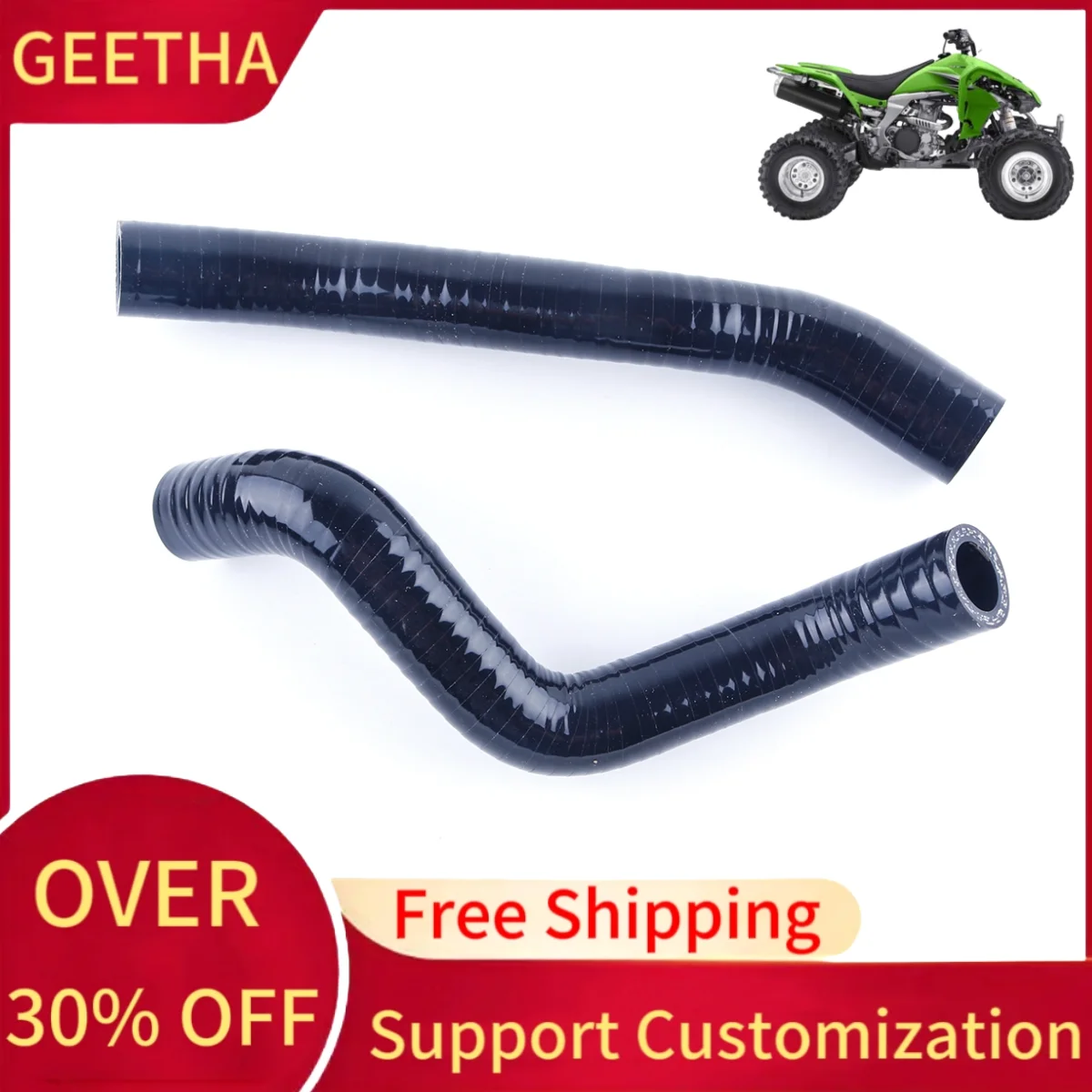 Для 2008-2014 Kawasaki KFX450R KFX450 2009 2010 2011 2012 ATV силиконовый шланг радиатора охлаждающей