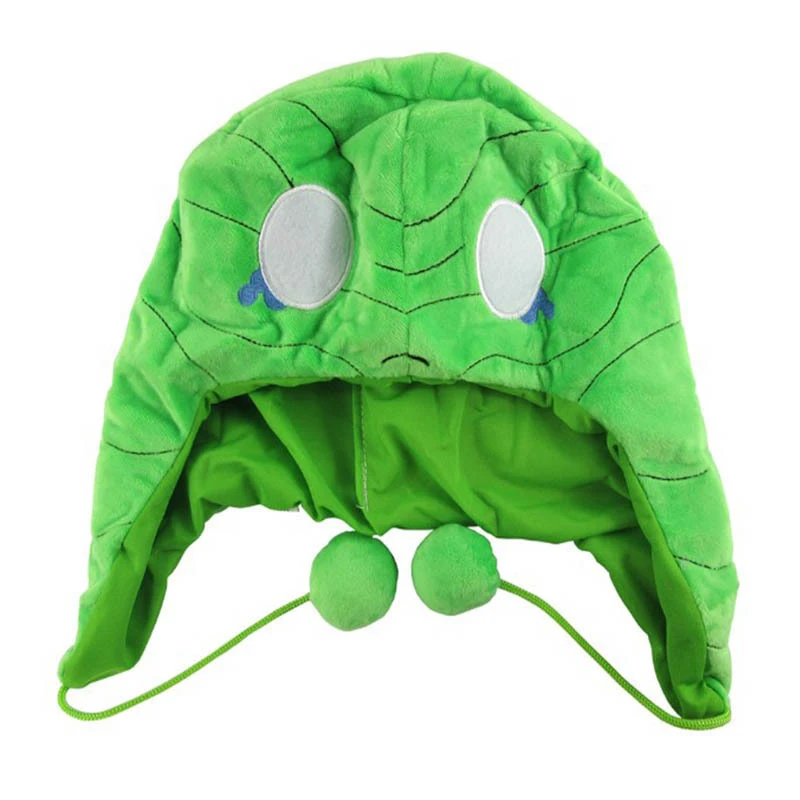Шапка для косплея Amumu зеленая плюшевая шапка головной убор Хэллоуина карнавала
