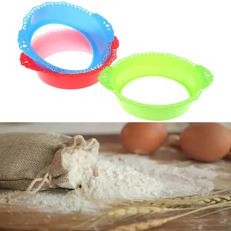 

Handheld Round Shape Plastic Flour Sifter Strainer Reusable For Coffee Strainer Sieve Kitchen Gadgets