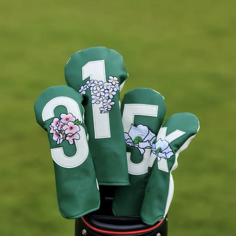 Club #1 #3 #5 Wood Head Covers Driver Fairway Woods Cover Pu Leather Head Covers