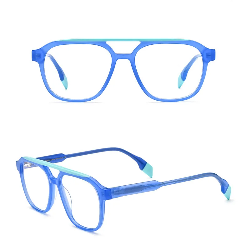 

New Arrive Acetate Square Big Size Optical Eyewear Fashion Reading Glasses Frame Women Men Luxury Prescription Eyeglass Frames