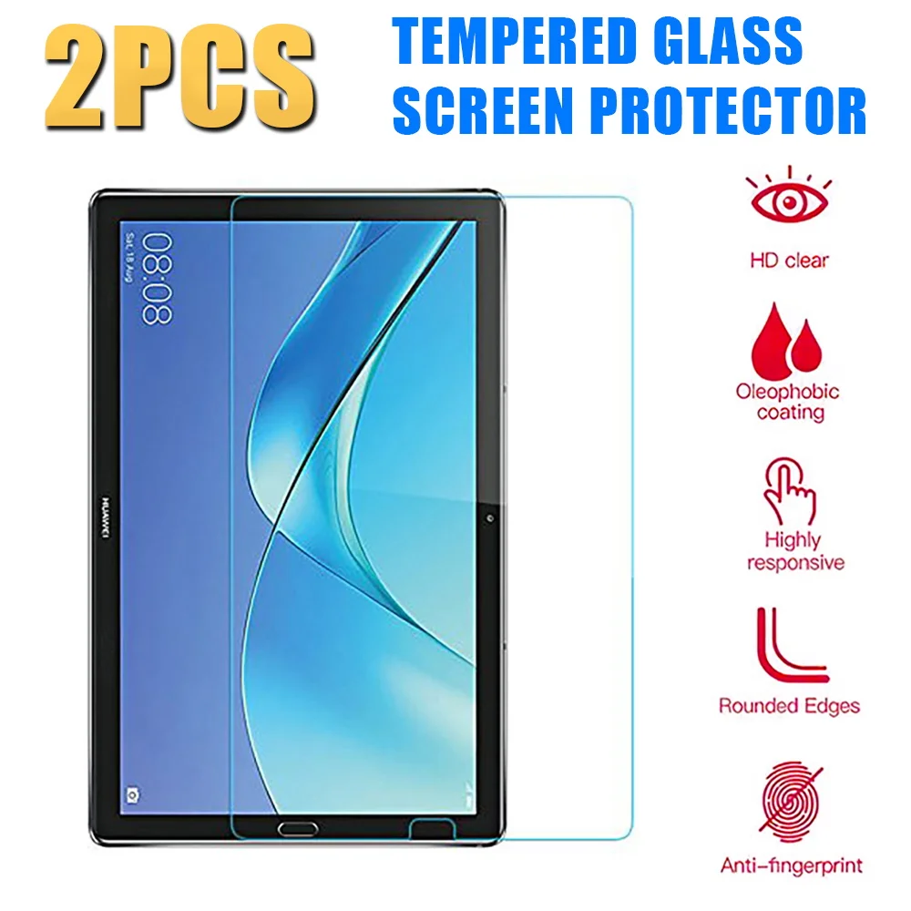 

2PCS 9H HD Tempered Glass Screen Protector for Huawei MediaPad M6 10.8 inch Protective Film Anti-Scratch Film