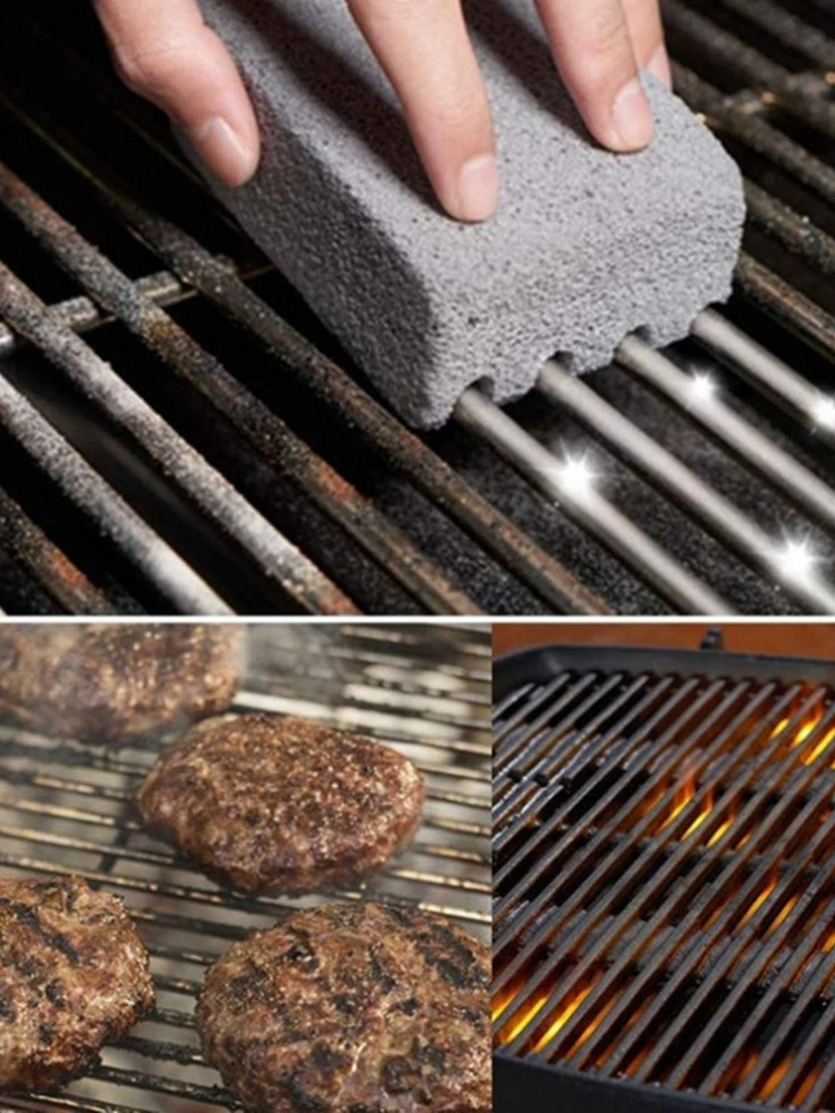 Уличная кирпичная щетка для чистки барбекю гриль пемза кирпич выпечки поднос