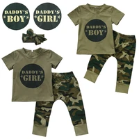 new 0 24m newborn baby boys girls camo t shirt tops pants outfits toddler infant camouflage clothes set