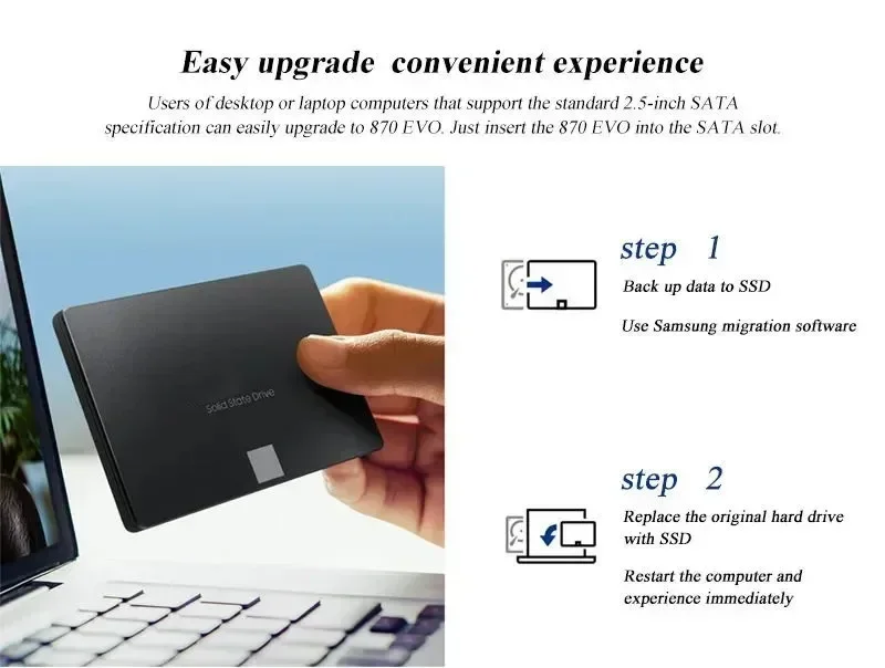 Фото Новый твердотельный диск Lenovo SSD 880 EVO 1 ТБ 2 ТБ 4 ТБ, жесткий диск SATA 3,0 MLC 2,5 дюйма для ноутбука, настольного ПК PS4 PS5 №4