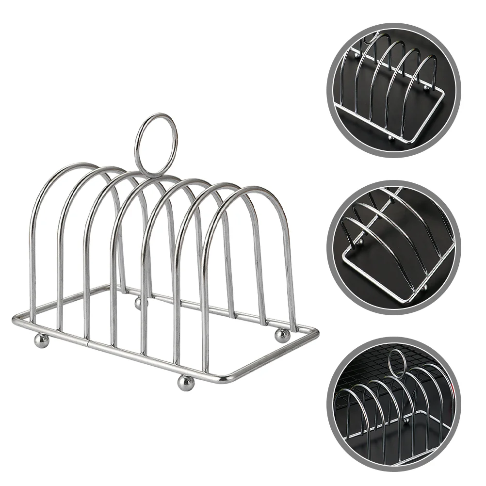 

Table Top Display Stand Bread Rack Kitchen Toast Holder Reusable 14.5x8cm Household Iron Plating Tabletop Home Accessory