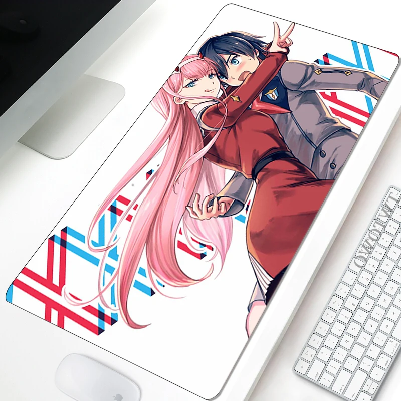 

Mousepad New Custom Computer keyboard pad Desk Mats Zero Two Darling in the Franxx Carpet Gamer Anti-slip Desktop Mouse Pad