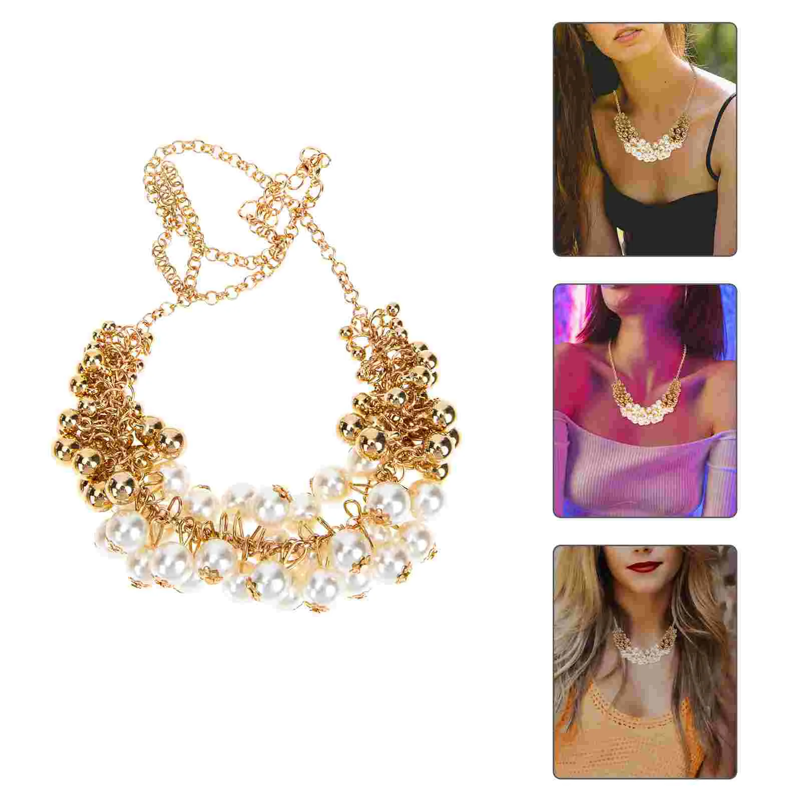 

Necklace Chain Pearl Jewelry Pendant Neck Gift Beaded Clavicle Necklaces Wedding Partygirl Lady Gifts Fashion