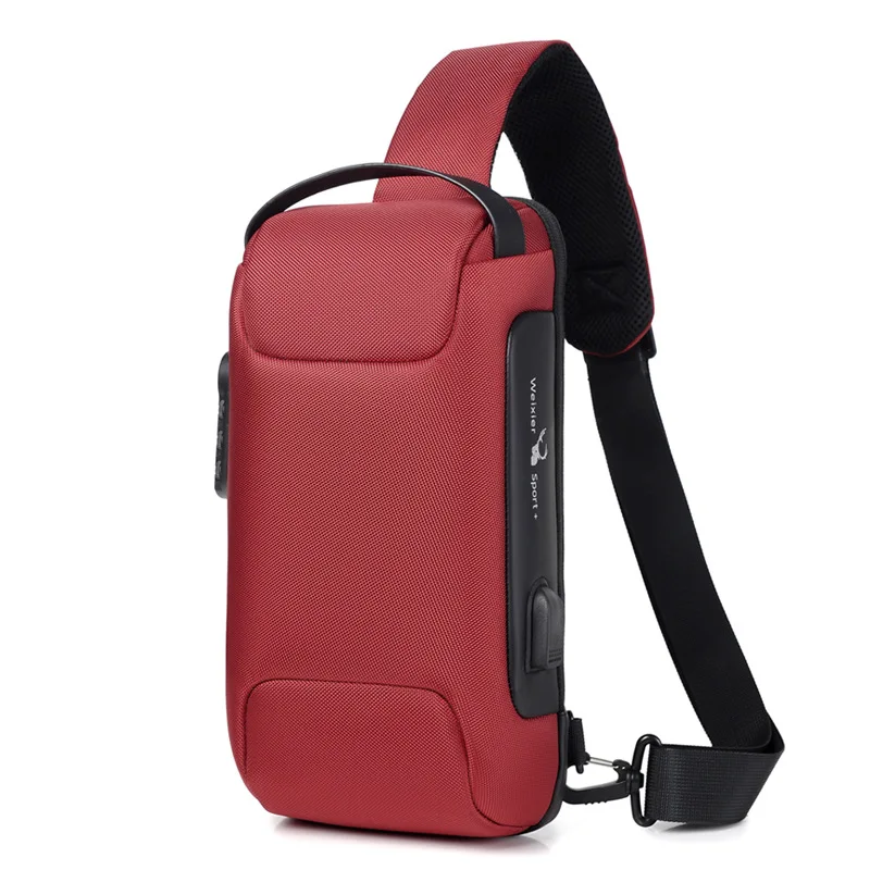 2023 New Multifunctional Crossbody Bag Single Shoulder Bag Anti Theft Travel Waterproof USB Charging chest bag Fashion Backpack