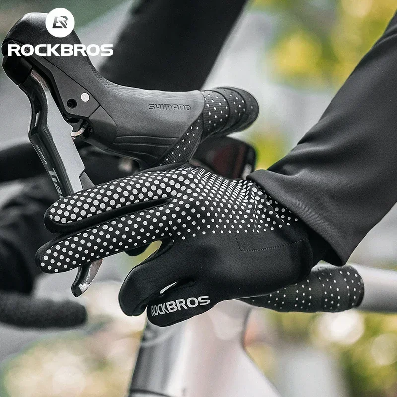 ROCKBROS перчатки с полным пальцем спортивные дышащие сенсорным экраном