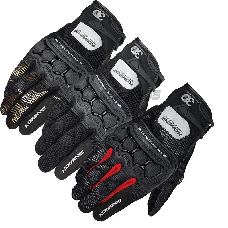 

NEW Brown Camo Komine GK-215 Summer 3D Mesh Protective Gloves Motocross Motorbike GK 215 Glove