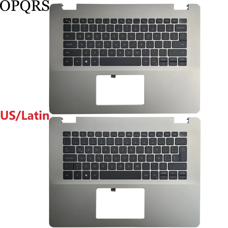 

NEW For Dell Vostro 3400 3401 3405 V3400 0CX6T3 US/Latin laptop keyboard with silver palmrest upper cover with type-c hole