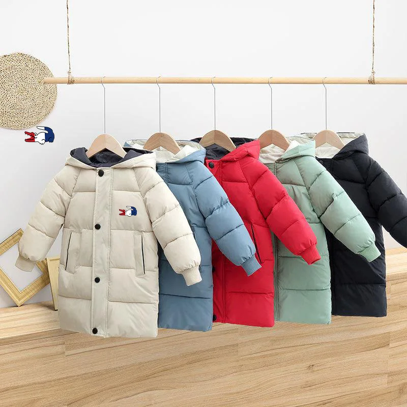 

Детская пийка, giacca invernale impyta in cotone for giovani soprabito addensato giacca lunga calda