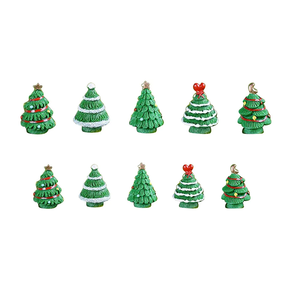 

Christmas Tree Miniature Ornaments Resin Minifigurine Micro Landscape Figurines 3D Tiny Decoration Fairy Decorations