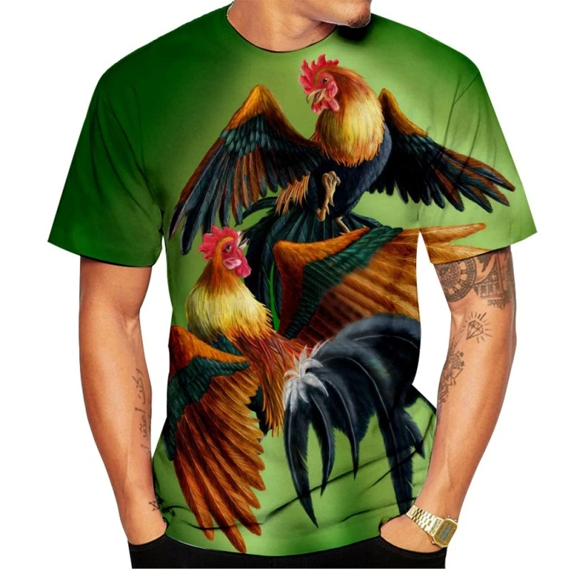 

Men Women Fashion T Shirt Funny Chicken Tshirt 3d Print T-shirt Casual Short Sleeve Tees Tops O-Neck