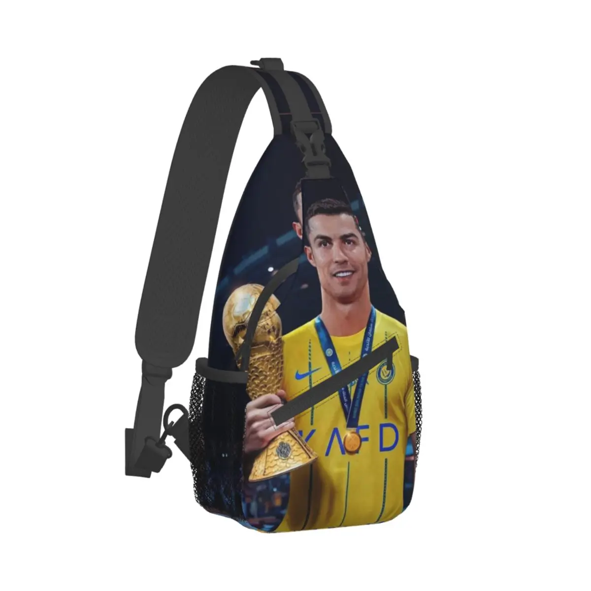 

Cristiano Ronaldo Cabra Al Nassr Portugal Cr7 Football Crossbody Sling Bag Chest Bag Shoulder Backpack Daypack for Hiking Pack