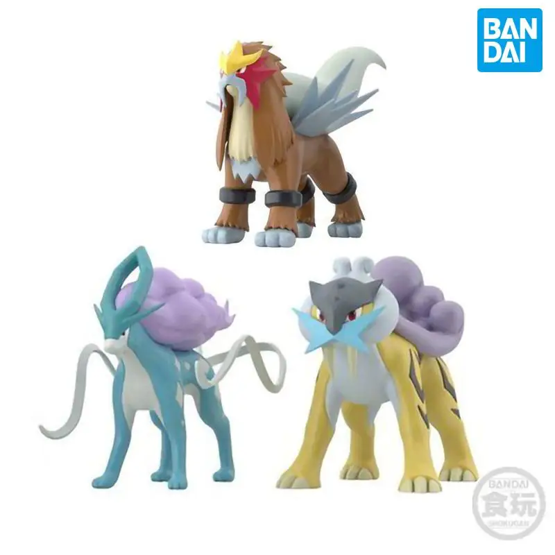 

Bandai Pokemon Figures 1/20 Scale World Three Holy Suicune Entei Raikou Action Pvc Limit Collection Model Toys Anime Figure Toys