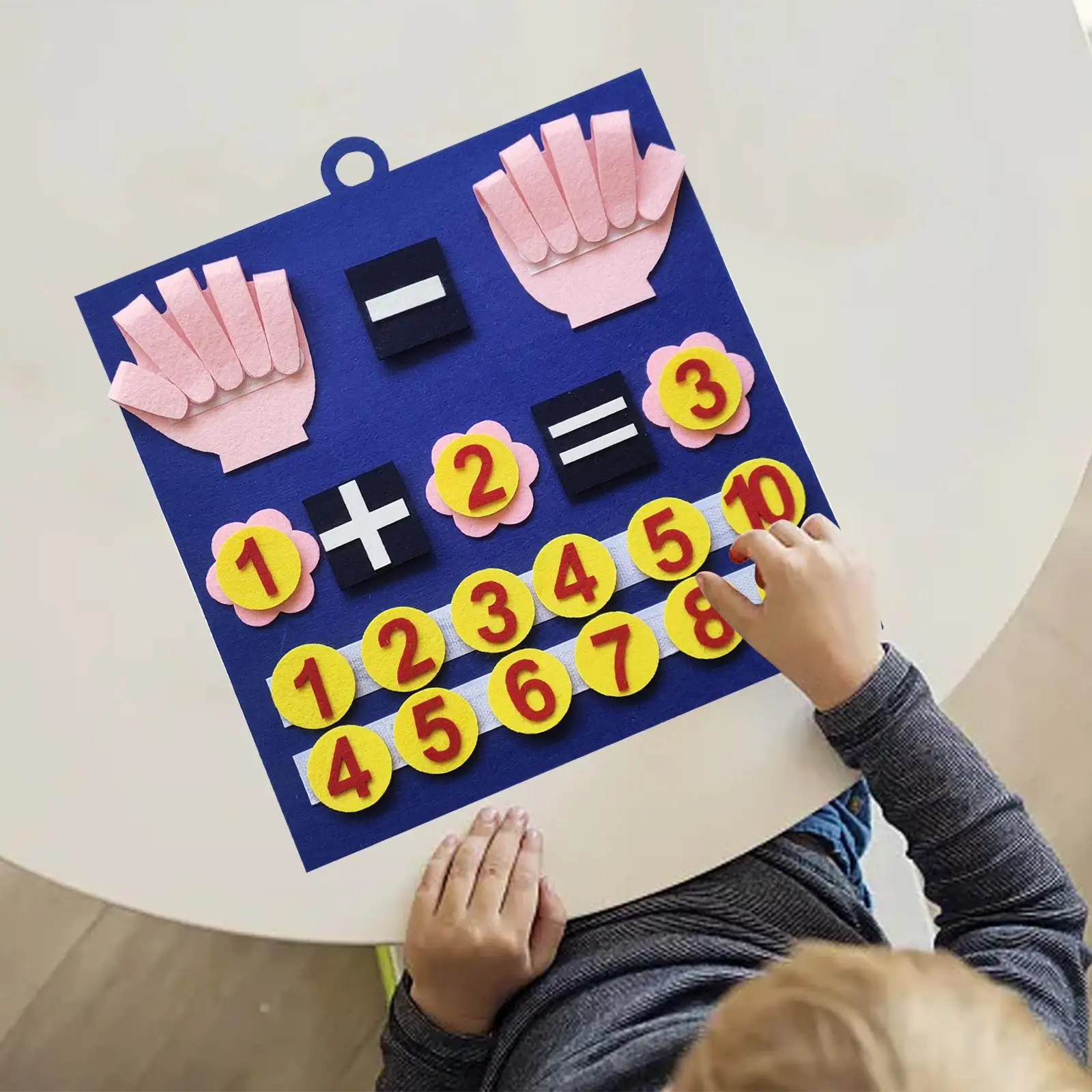

Felt Board Finger Numbers Counting Toy Addition and Subtraction Montessori Toys for Toddlers Children 3+ Year Old Birthday Gifts