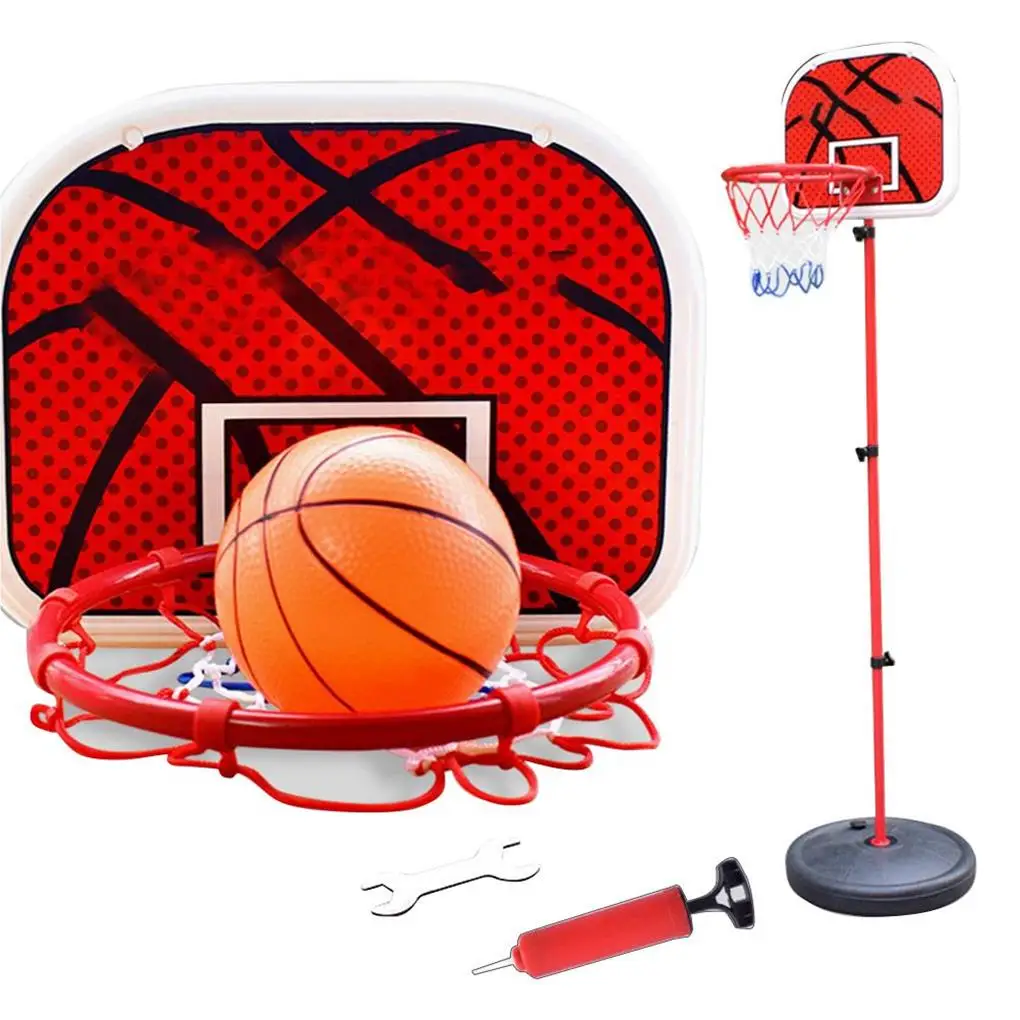 

Basketball Hoop Adjustable Basketball Toy Wear-resistant Goal Toys Colored Plastic Potable Sport Plaything for Outdoor