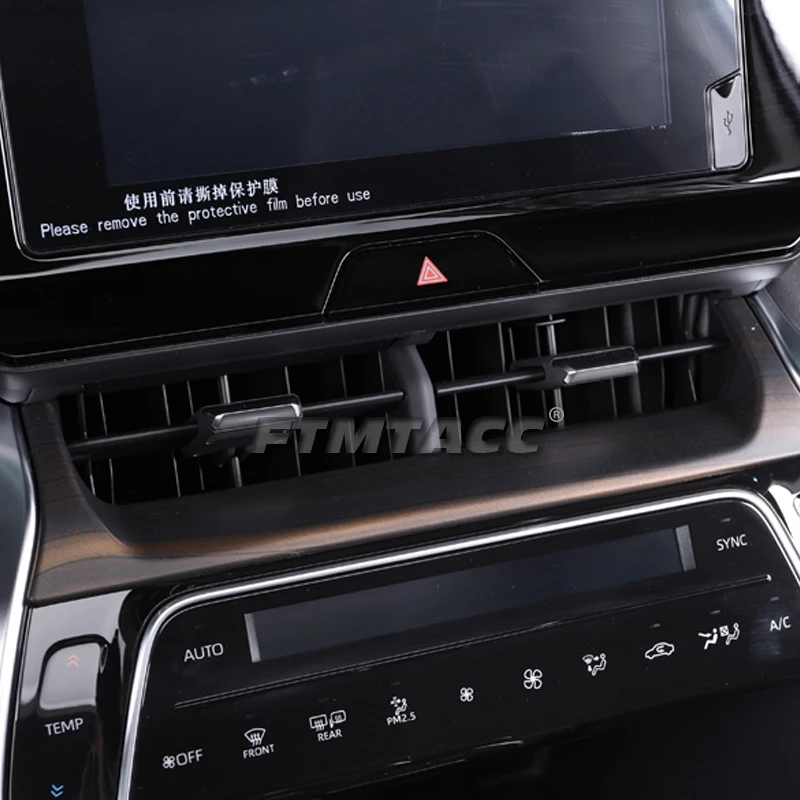 Фото Для Toyota Harrier Venza 2020 2021 2022 Автомобильная рамка приборной панели коробка переключения передач Панель ручка переключения рулевое колесо дверные ручки полоса №2