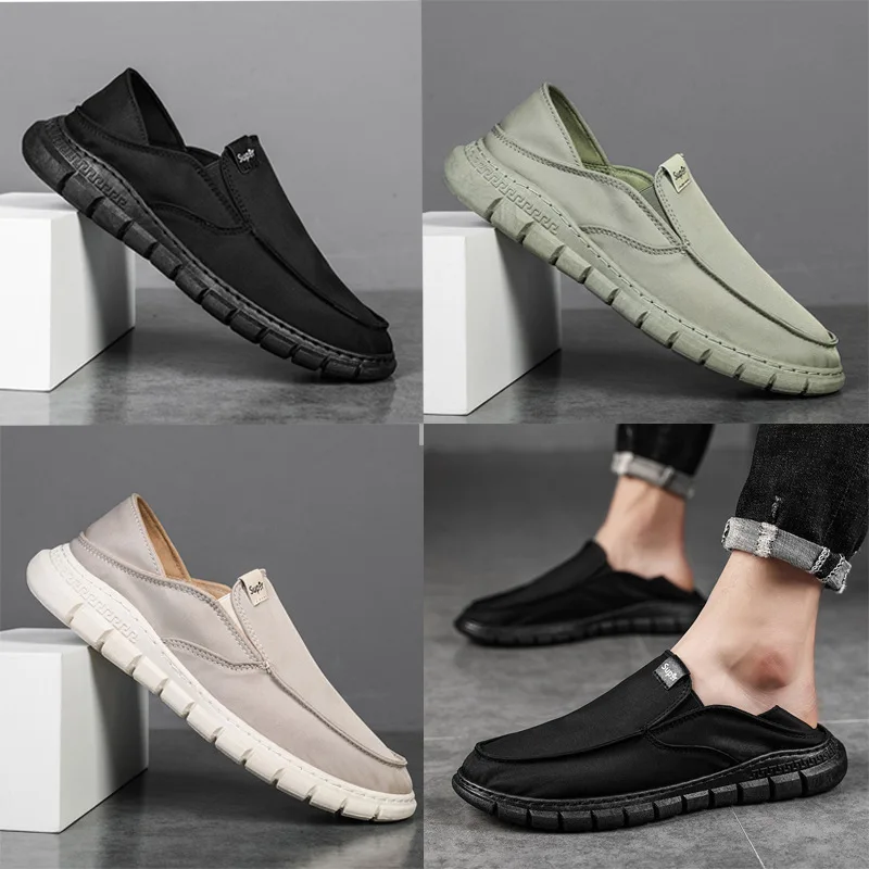 

2023 Explosive Umbrella Cloth Shoes A Foot Breathable Men's Shoe Cover Foot Lazy Shoes Men's Casual Board Shoes