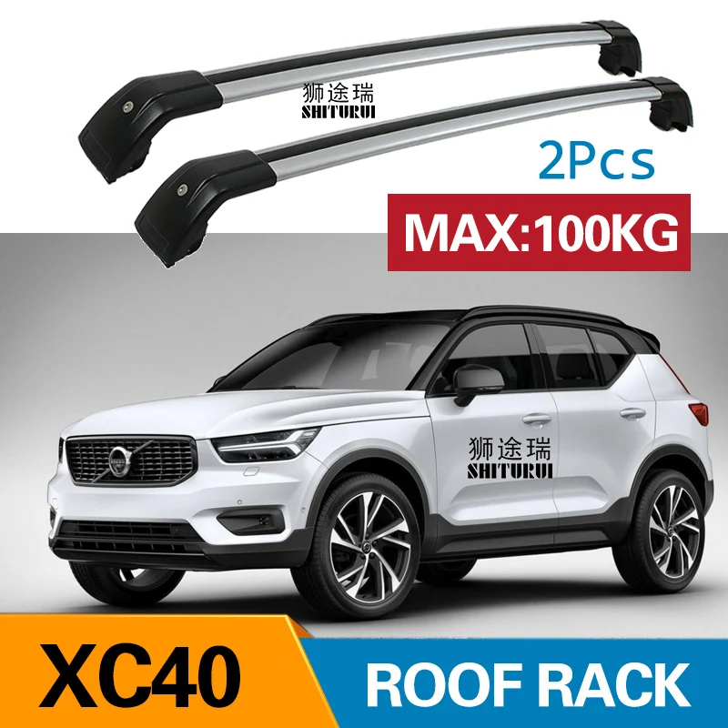 

SHITURUI 2Pcs Roof Bars for Volvo XC40 2017-2023 (536) Aluminum Alloy Side Bars Cross Rails Roof Rack Luggage Carrier